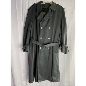 Vtg Misty Harbor Trench coat Men’s 44 Reg Blue Removable Liner‎ Belt All Weather